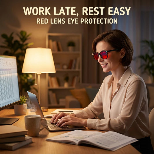 Anti Blue Light Blocking Sleep Glasses Women Men 2026 Computer Gaming Read Red Lens Filter Eyeglasses Change Color Sunglasses